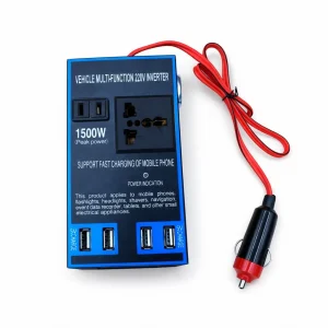 محول كهرباء السيارة 12V/24V إلى 220V (1500W)